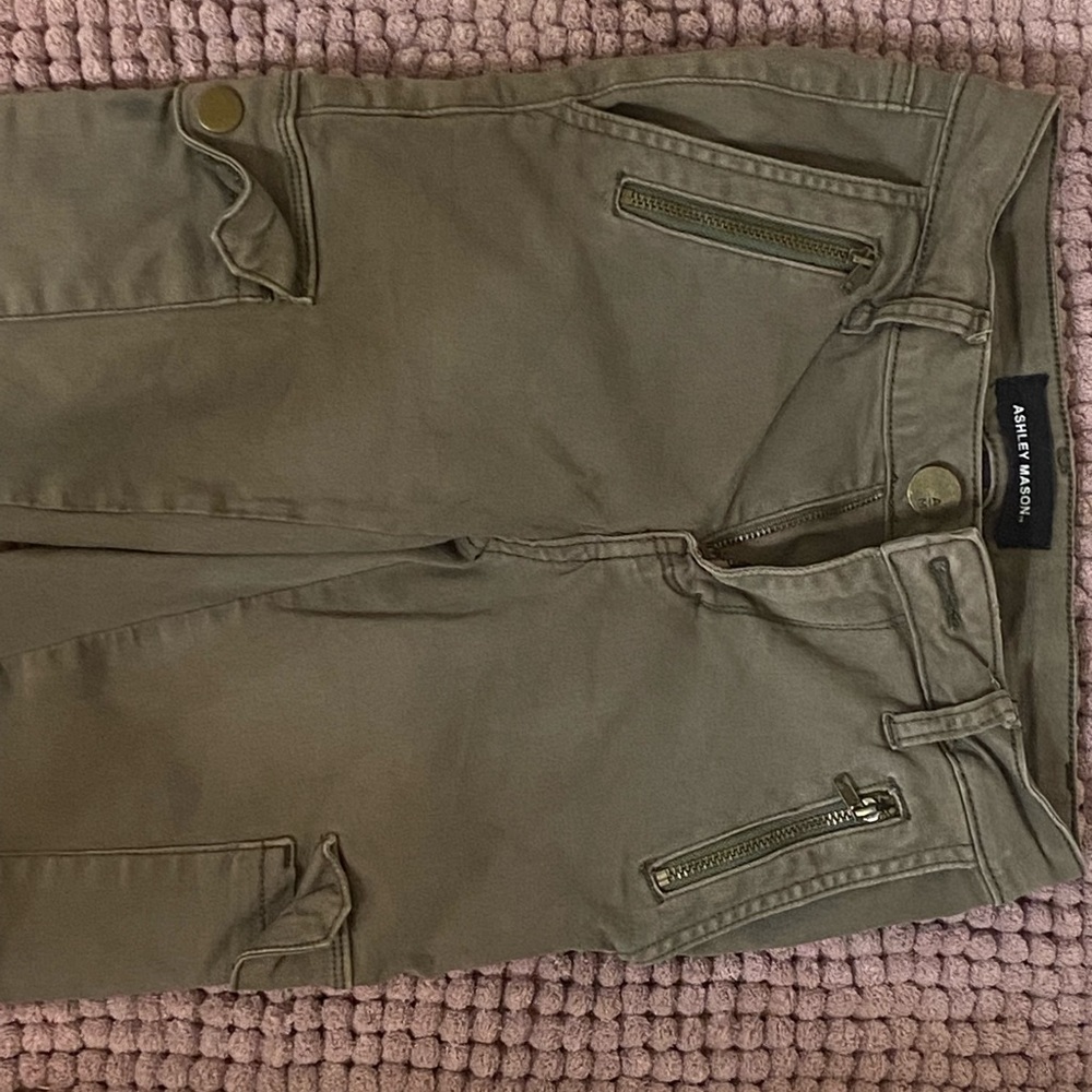 Green skinny Jean Cargo